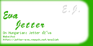 eva jetter business card